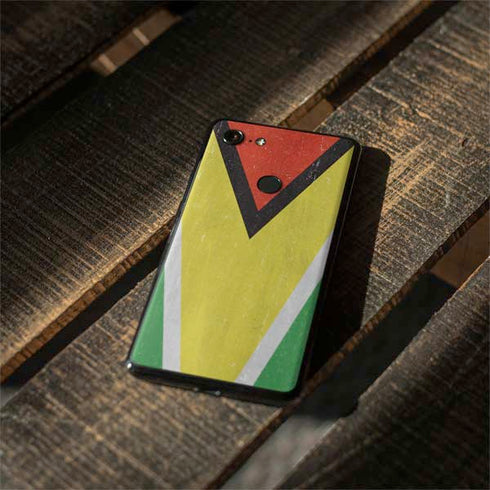 Guyana Flag Distressed Google Pixel 3 XL Skin